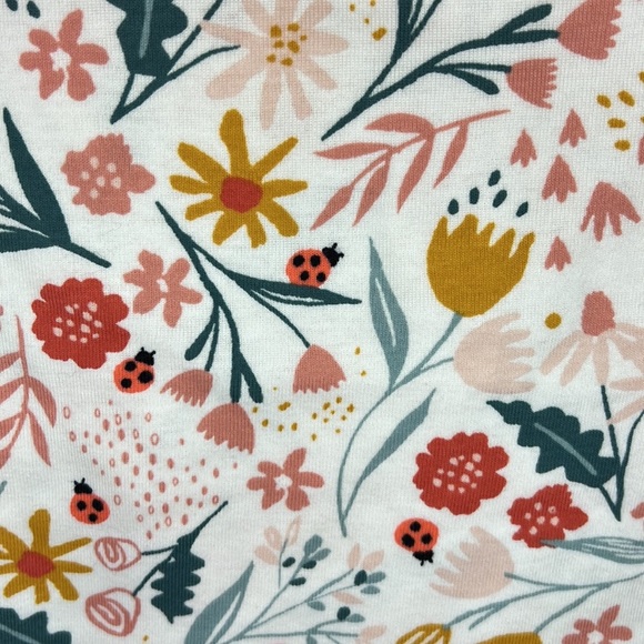 CAT & JACK PAJAMAS  SOFT ELASTIC WAISTBAND SPRING FLOWERS & STRIPES SIZE 8 - Picture 9 of 9